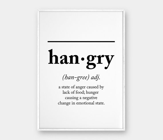 Hangry Definition Print
